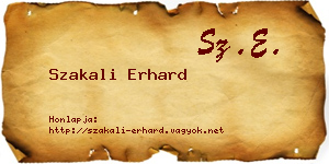Szakali Erhard névjegykártya